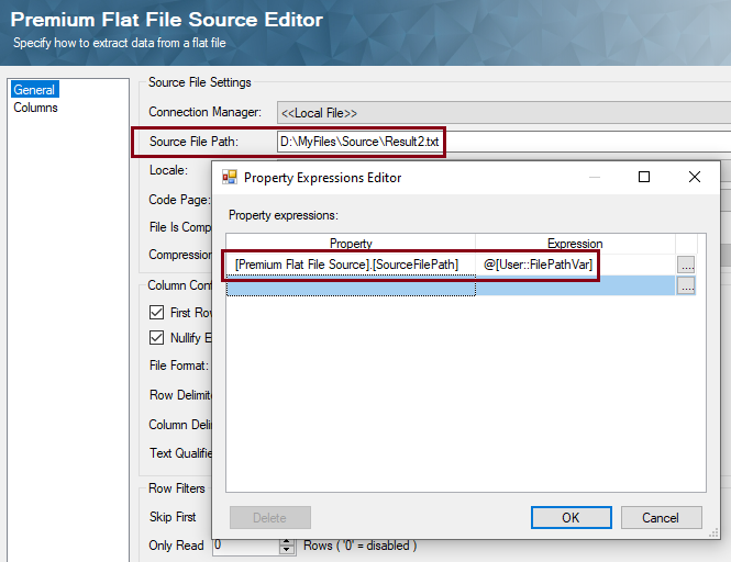 Premium Flat File parameterization.pn